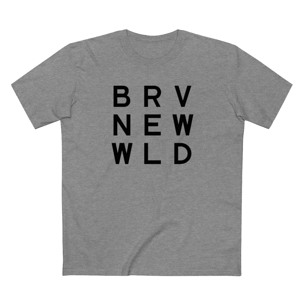 Brave Men&#39;s Staple Tee - Black Logo BraveNewWorld.Wine
