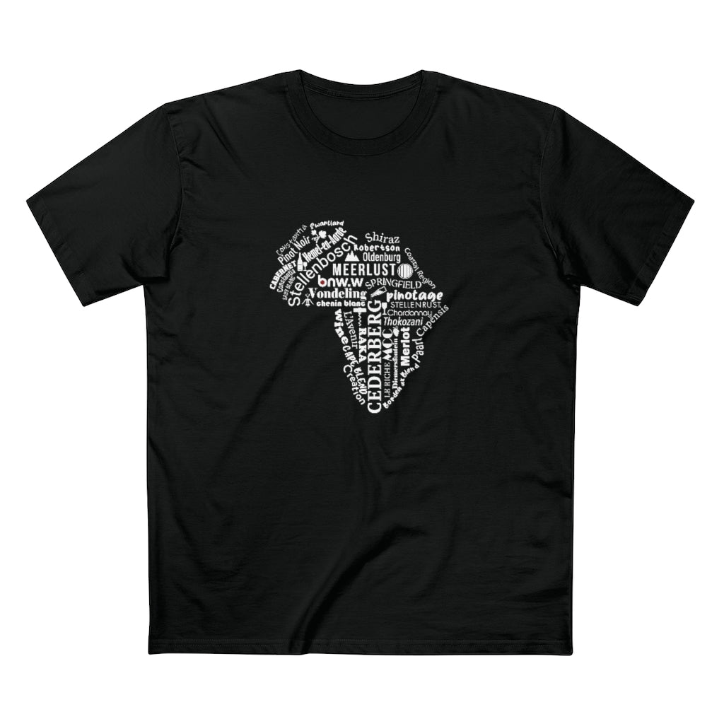 BNW.W Africa Men&#39;s Staple Tee - White Logo BraveNewWorld.Wine