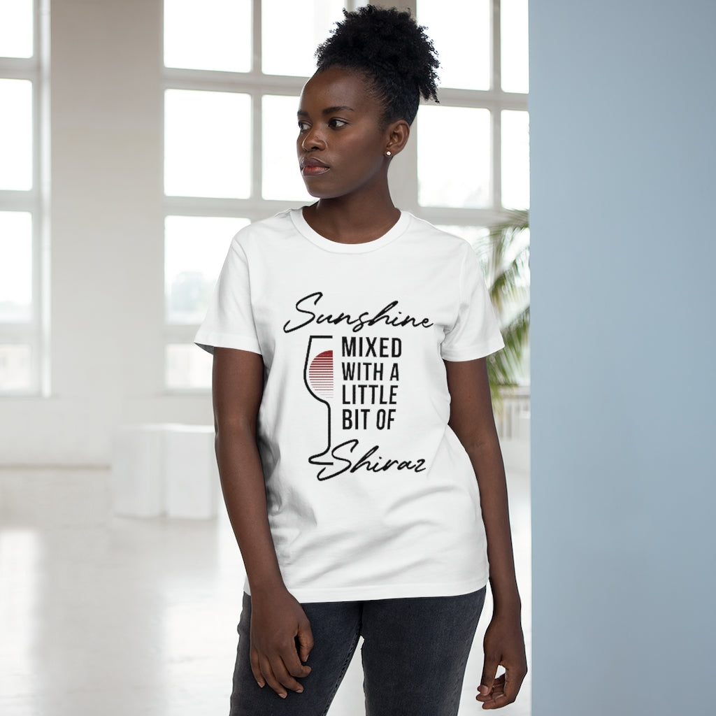 BNW.W Sunshine Shiraz Women’s Maple Tee - Black Logo BraveNewWorld.Wine