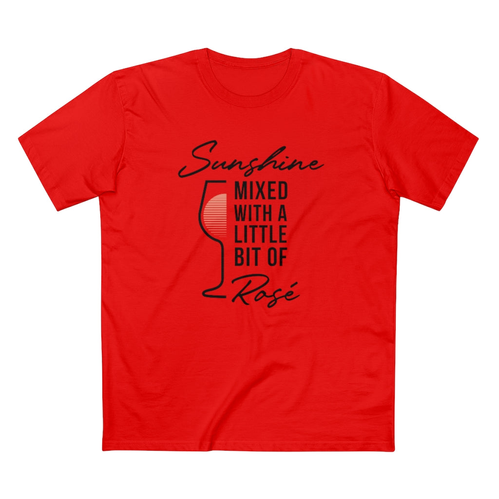 BNW.W Sunshine Rose Men&#39;s Staple Tee - Black Logo BraveNewWorld.Wine
