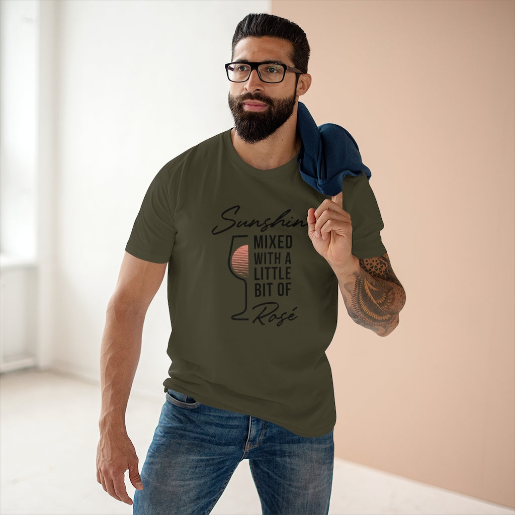 BNW.W Sunshine Rose Men&#39;s Staple Tee - Black Logo BraveNewWorld.Wine