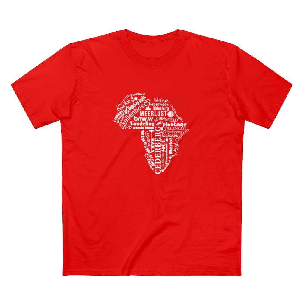 BNW.W Africa Men&#39;s Staple Tee - White Logo BraveNewWorld.Wine