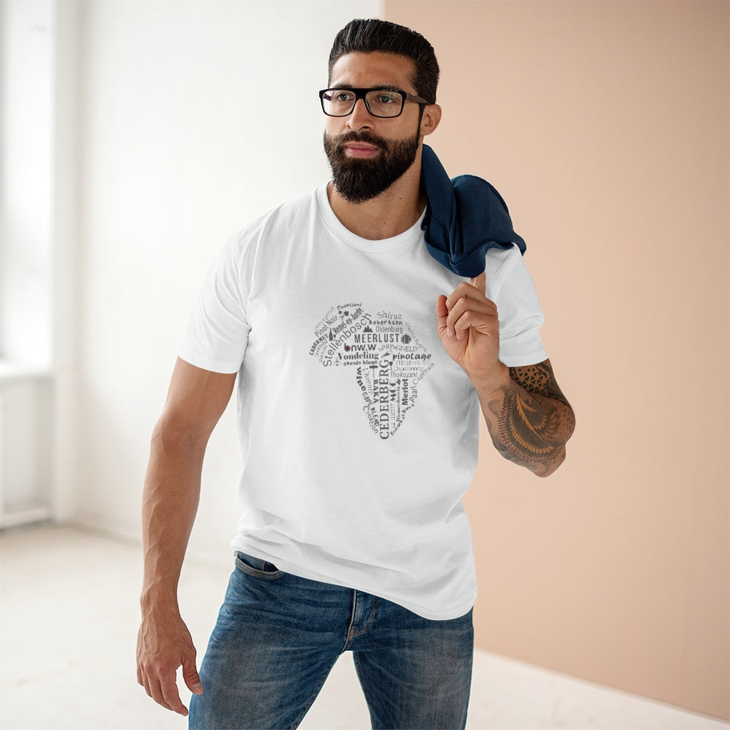 BNW.W Africa Men&#39;s Staple Tee - Black Logo BraveNewWorld.Wine