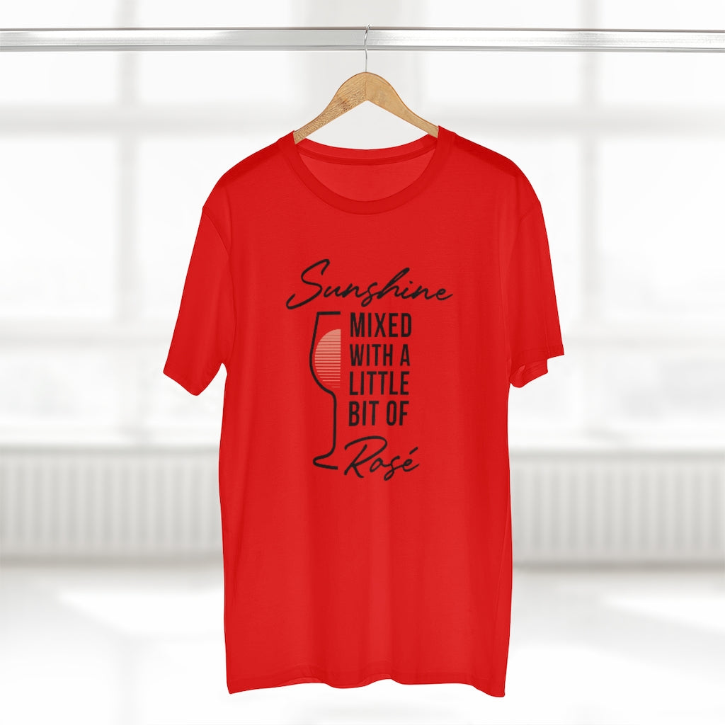 BNW.W Sunshine Rose Men&#39;s Staple Tee - Black Logo BraveNewWorld.Wine