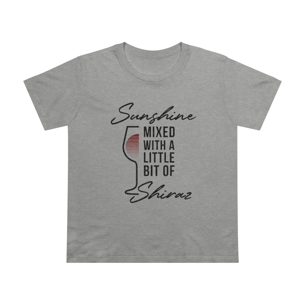 BNW.W Sunshine Shiraz Women’s Maple Tee - Black Logo BraveNewWorld.Wine