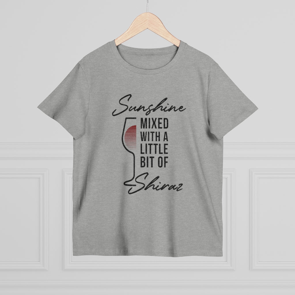 BNW.W Sunshine Shiraz Women’s Maple Tee - Black Logo BraveNewWorld.Wine