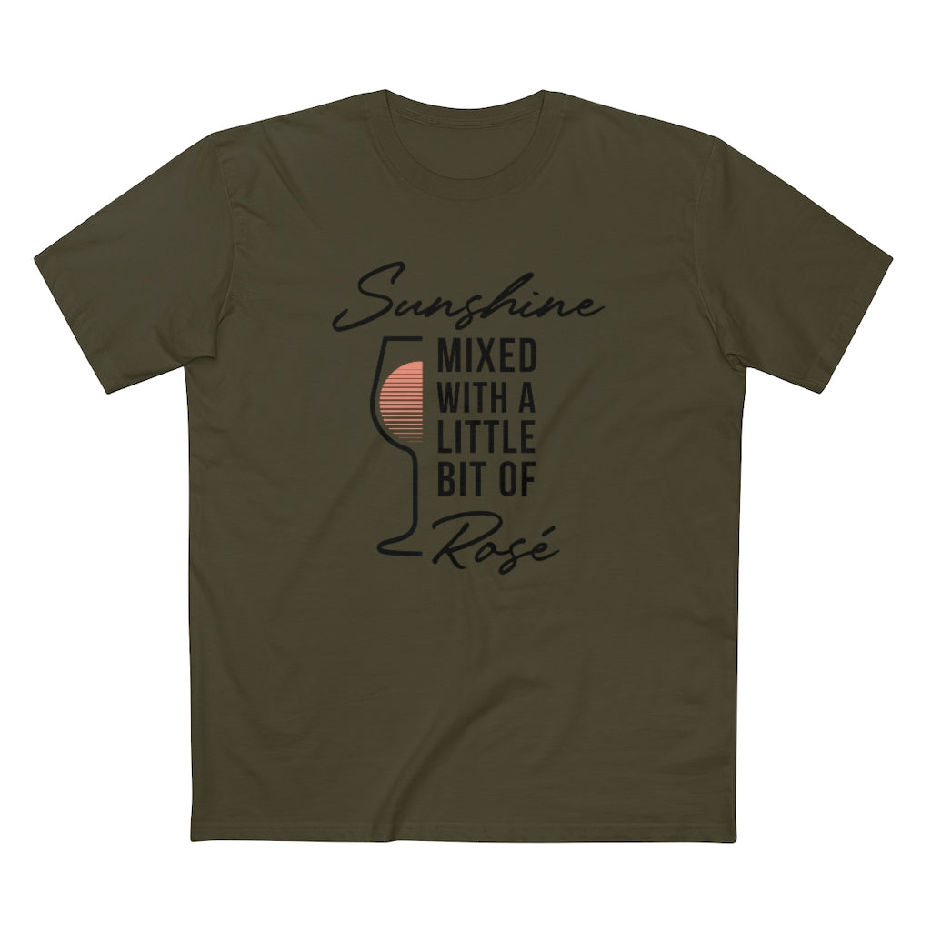 BNW.W Sunshine Rose Men&#39;s Staple Tee - Black Logo BraveNewWorld.Wine