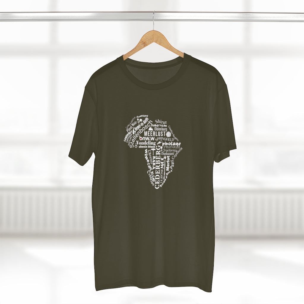 BNW.W Africa Men&#39;s Staple Tee - White Logo BraveNewWorld.Wine
