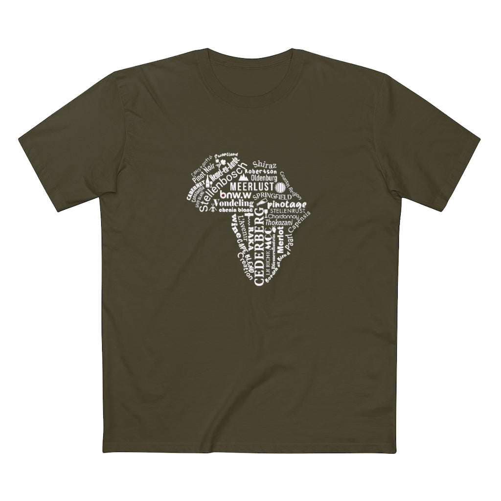 BNW.W Africa Men&#39;s Staple Tee - White Logo BraveNewWorld.Wine
