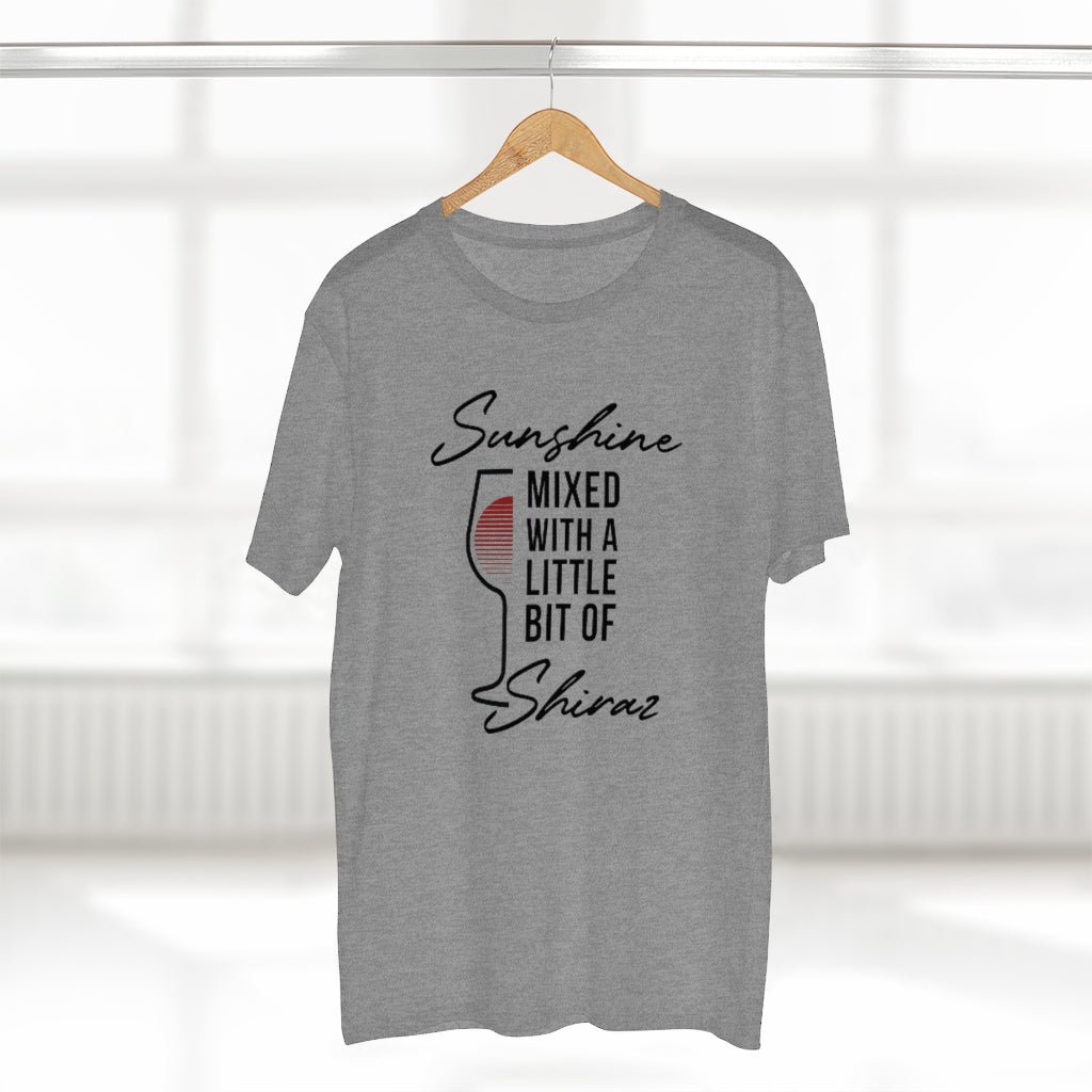 BNW.W Sunshine Shiraz Men&#39;s Staple Tee - Black Logo BraveNewWorld.Wine
