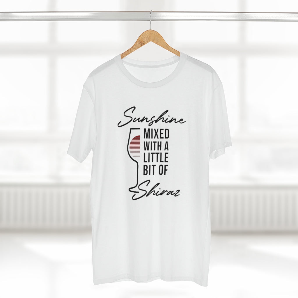 BNW.W Sunshine Shiraz Men&#39;s Staple Tee - Black Logo BraveNewWorld.Wine