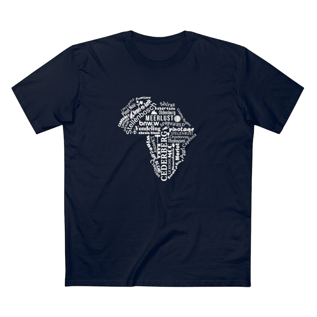 BNW.W Africa Men&#39;s Staple Tee - White Logo BraveNewWorld.Wine