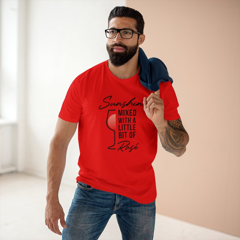 BNW.W Sunshine Rose Men&#39;s Staple Tee - Black Logo BraveNewWorld.Wine