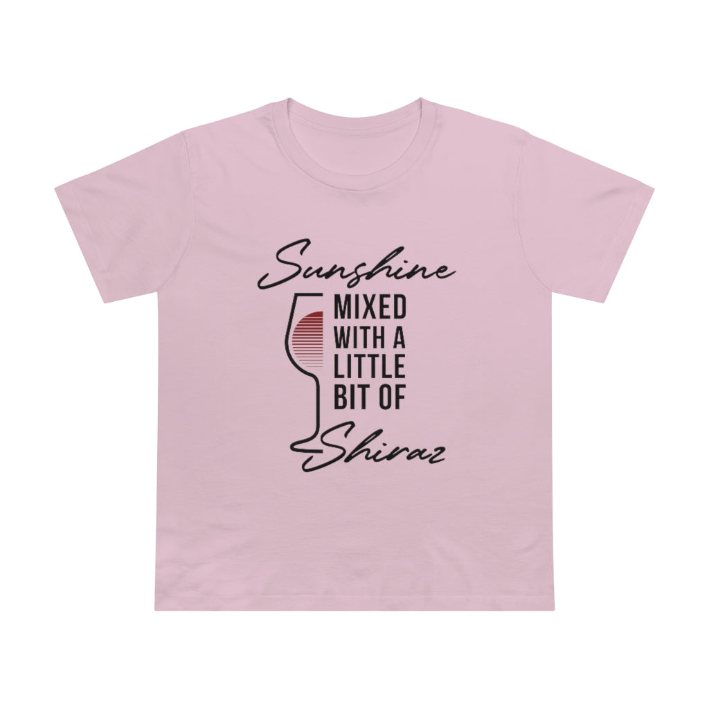 BNW.W Sunshine Shiraz Women’s Maple Tee - Black Logo BraveNewWorld.Wine