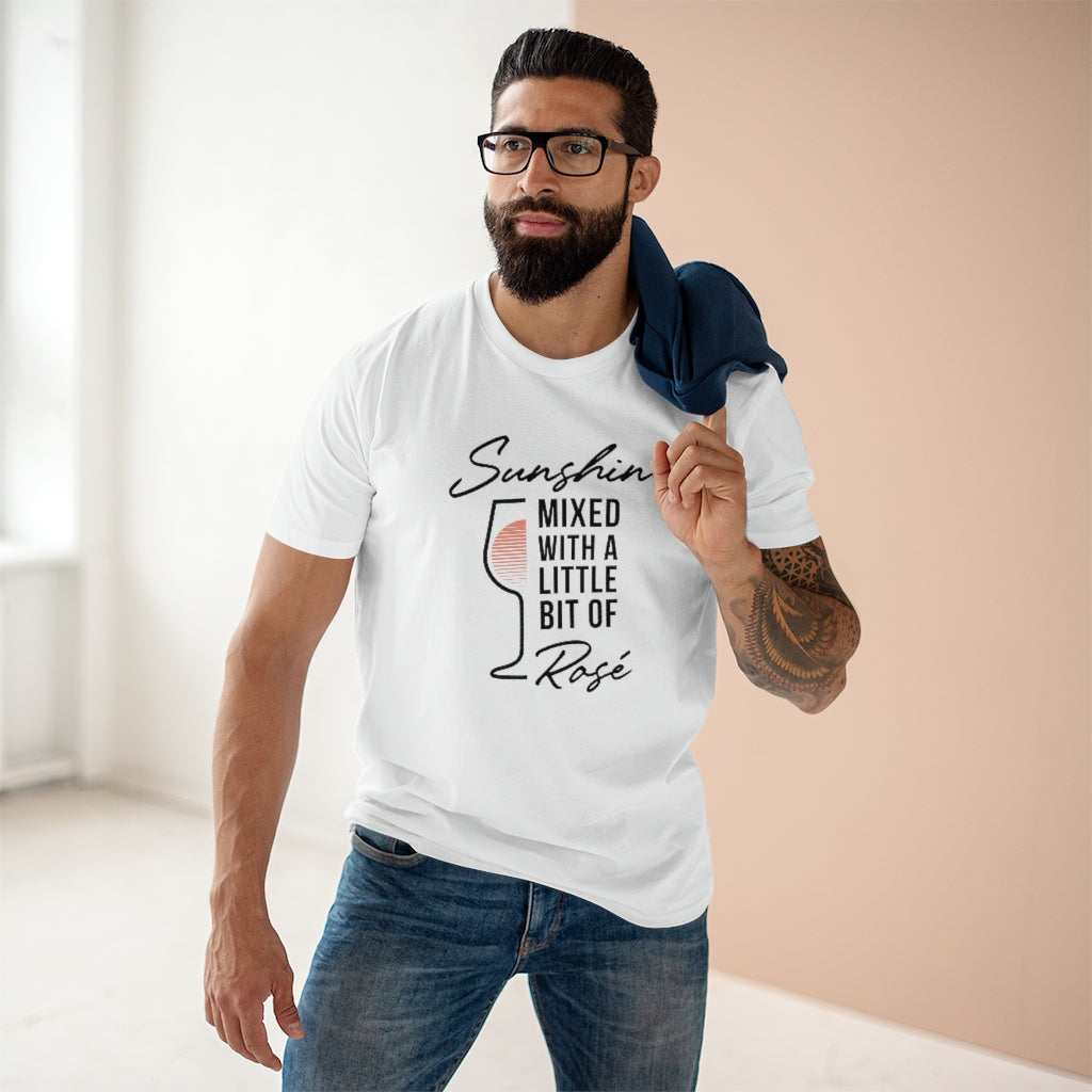 BNW.W Sunshine Rose Men&#39;s Staple Tee - Black Logo BraveNewWorld.Wine