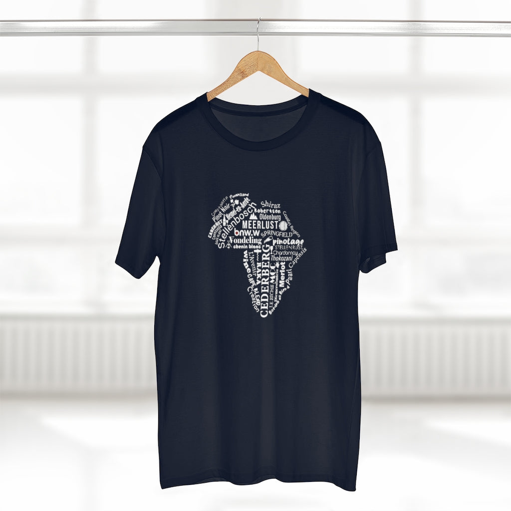 BNW.W Africa Men&#39;s Staple Tee - White Logo BraveNewWorld.Wine