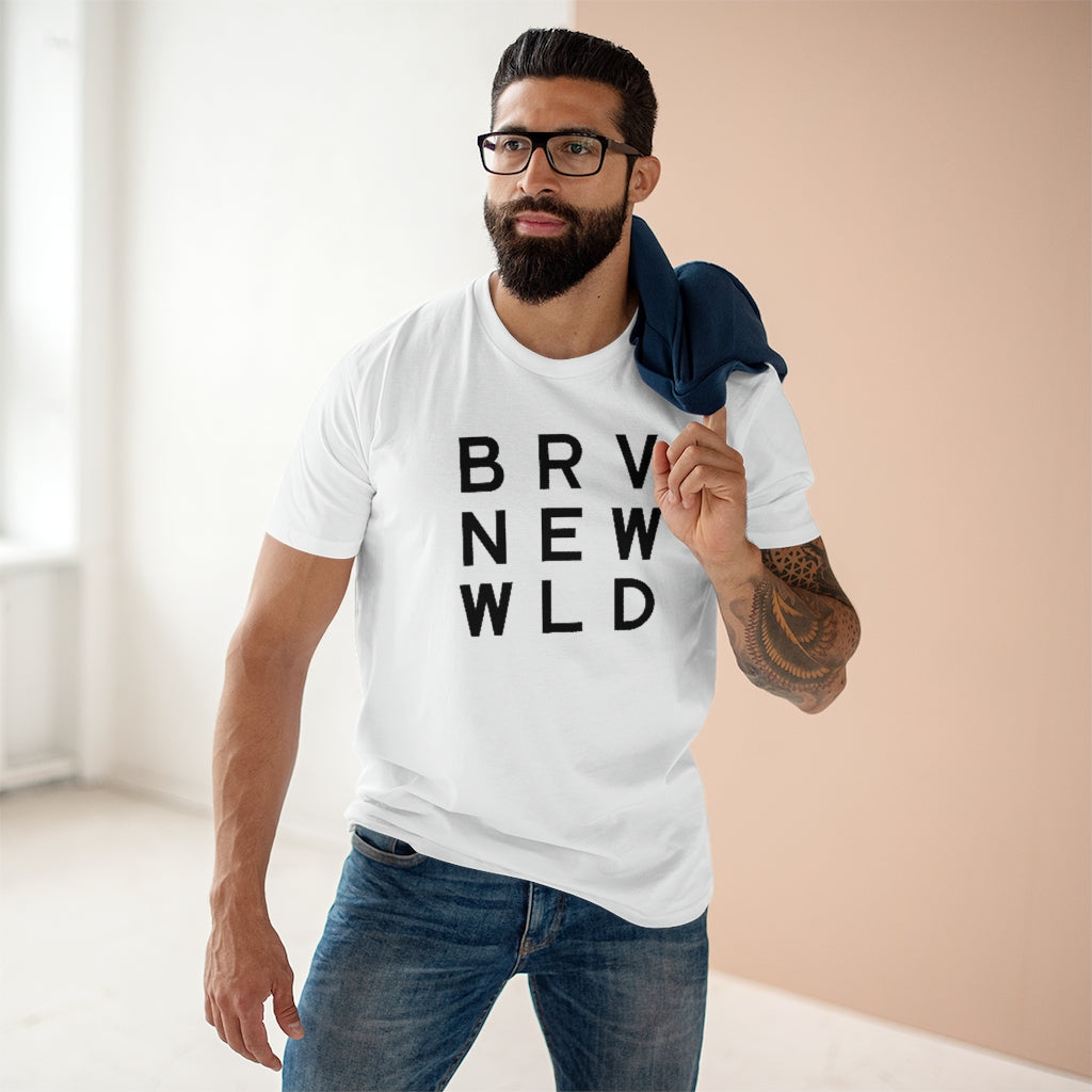 Brave Men&#39;s Staple Tee - Black Logo BraveNewWorld.Wine