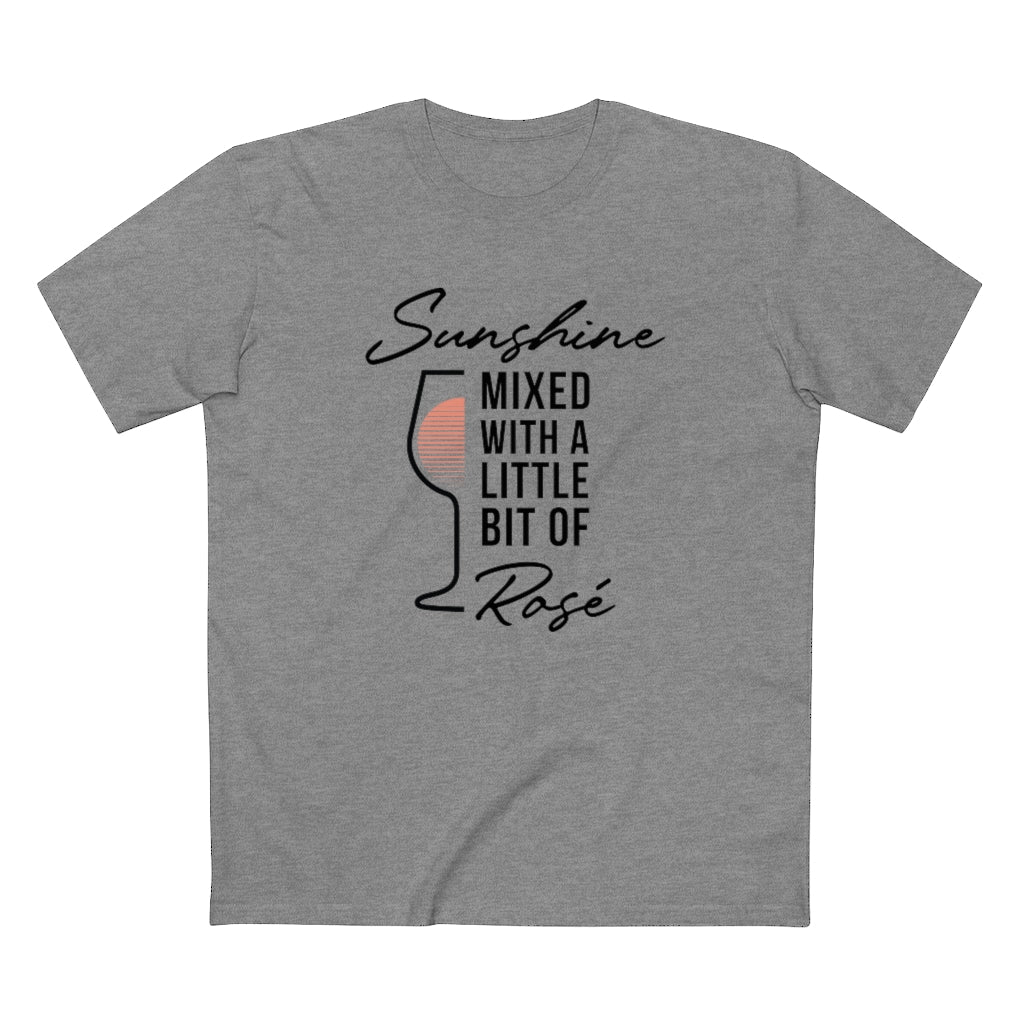 BNW.W Sunshine Rose Men&#39;s Staple Tee - Black Logo BraveNewWorld.Wine
