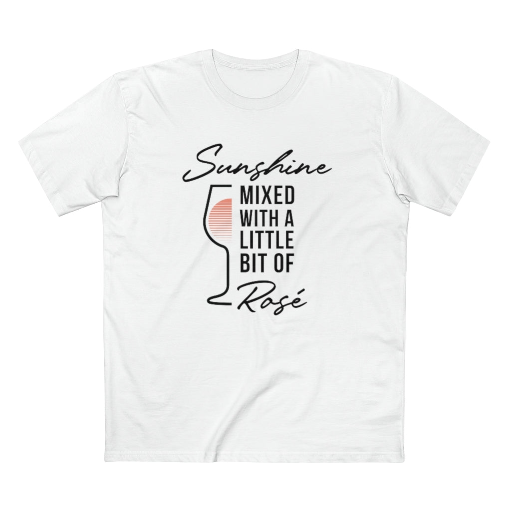 BNW.W Sunshine Rose Men&#39;s Staple Tee - Black Logo BraveNewWorld.Wine