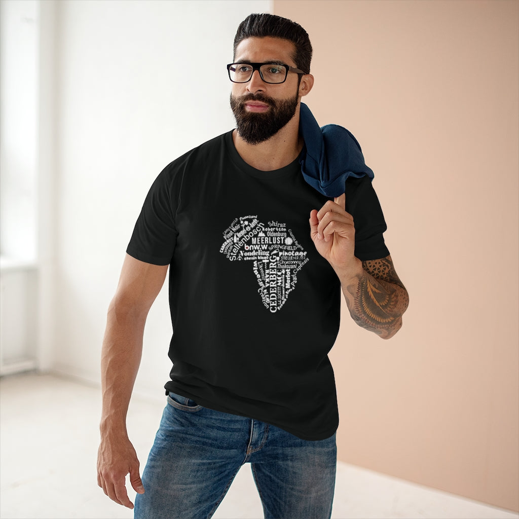 BNW.W Africa Men&#39;s Staple Tee - White Logo BraveNewWorld.Wine