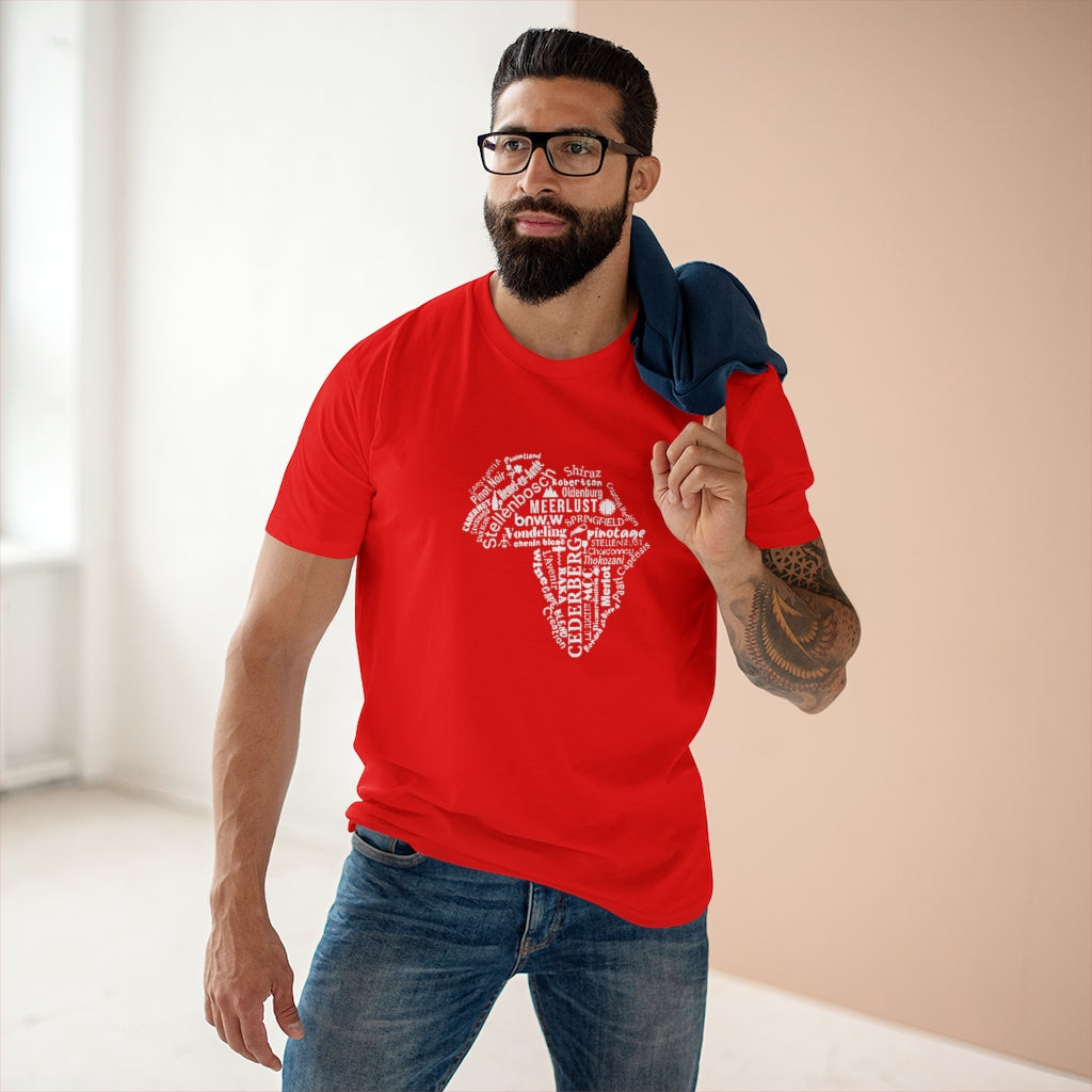 BNW.W Africa Men&#39;s Staple Tee - White Logo BraveNewWorld.Wine