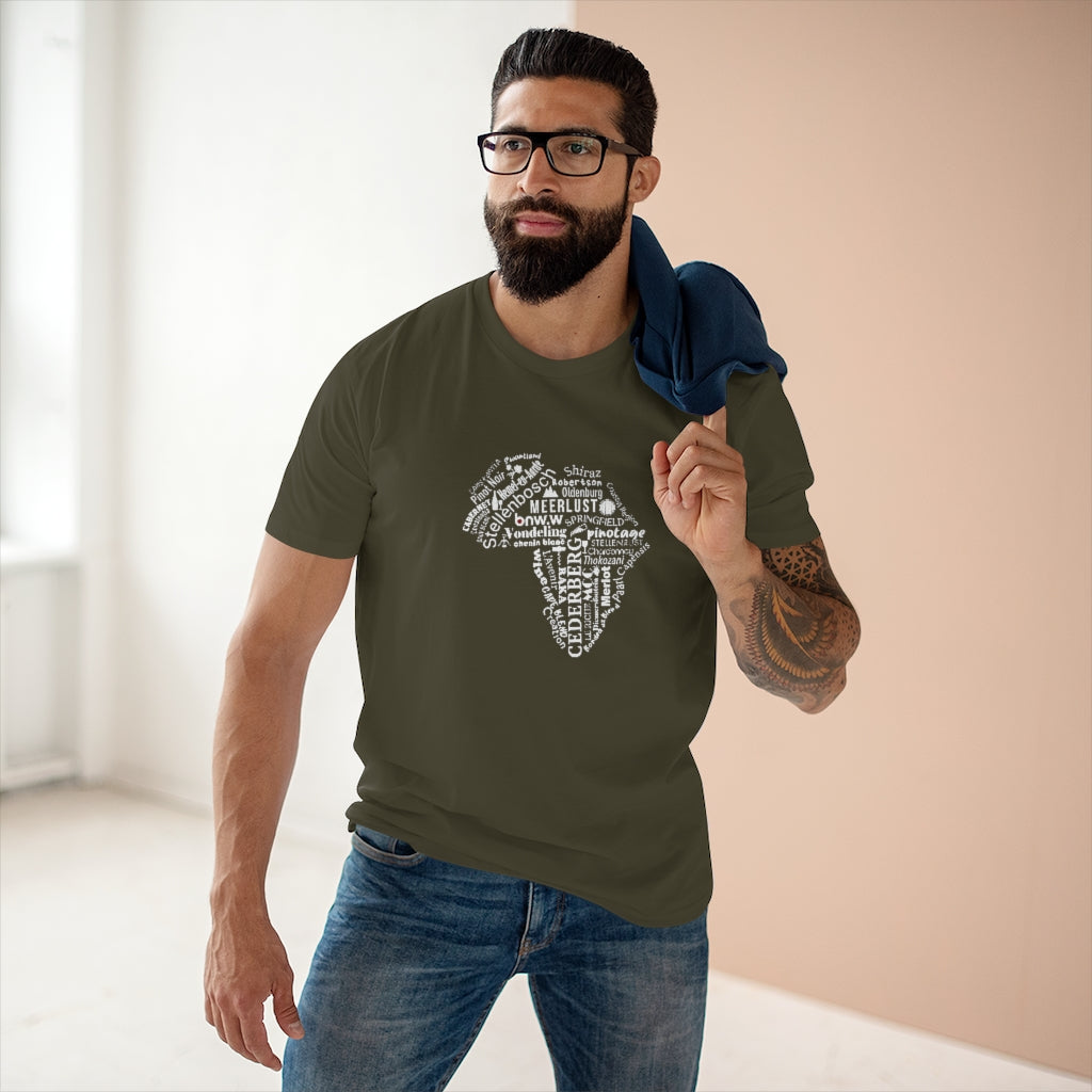 BNW.W Africa Men&#39;s Staple Tee - White Logo BraveNewWorld.Wine