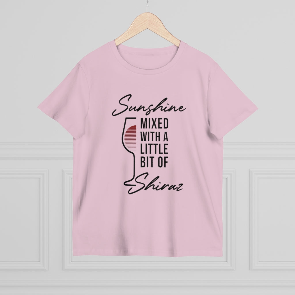 BNW.W Sunshine Shiraz Women’s Maple Tee - Black Logo BraveNewWorld.Wine