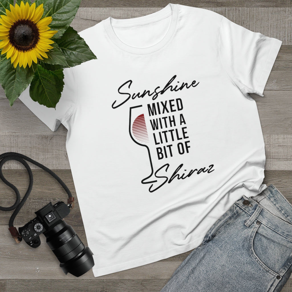 BNW.W Sunshine Shiraz Women’s Maple Tee - Black Logo BraveNewWorld.Wine