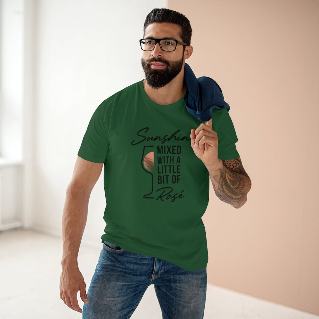BNW.W Sunshine Rose Men&#39;s Staple Tee - Black Logo BraveNewWorld.Wine