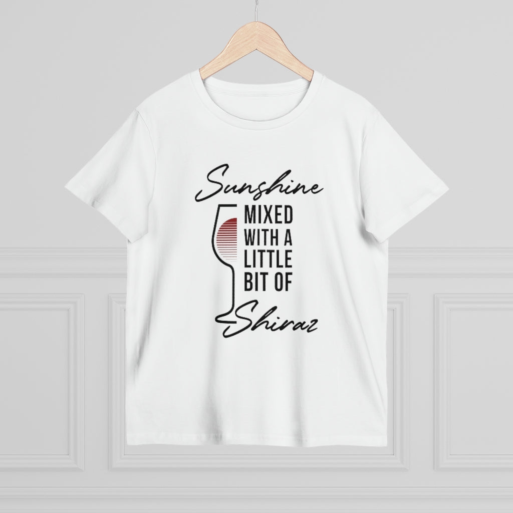 BNW.W Sunshine Shiraz Women’s Maple Tee - Black Logo BraveNewWorld.Wine