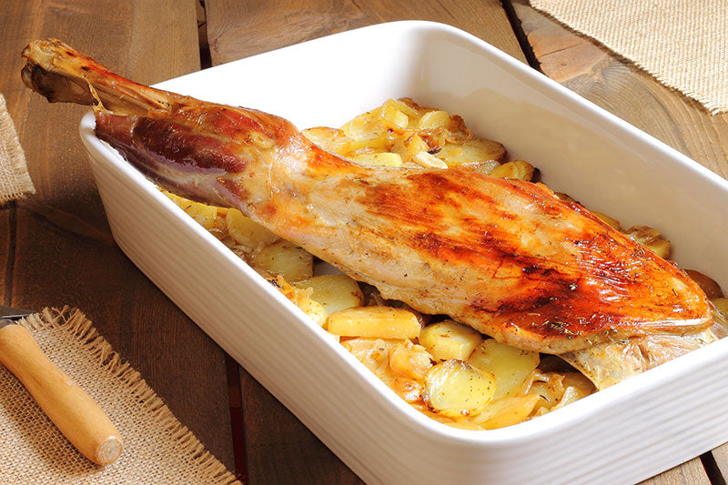 No.1 Family Estate Rosé NV - Garlic & herb roast lamb on boulangère potatoes